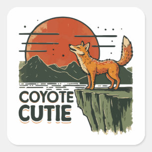Sticker Carré Coyote