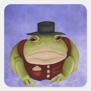 Sticker Carré Crapaud Branché