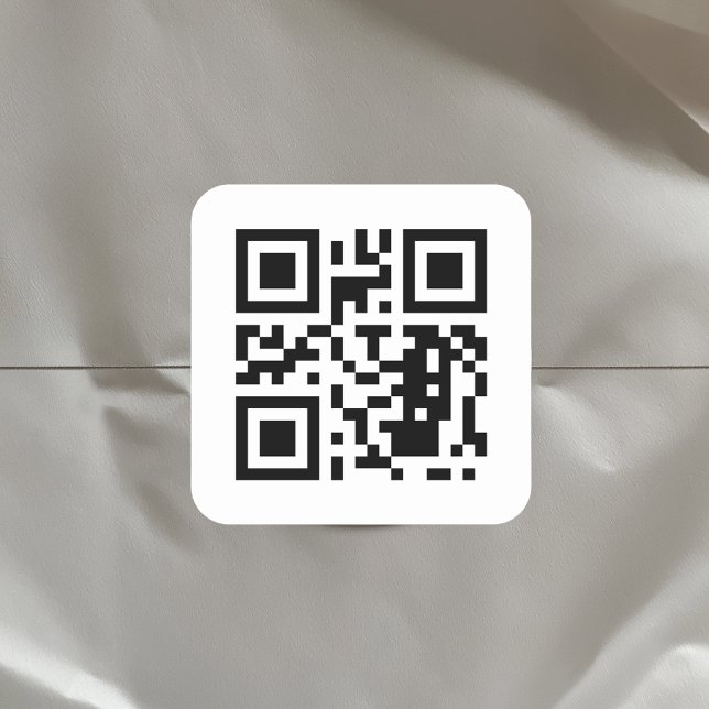 Sticker Carré Create Your Custom (QR Code Square White Sticker)