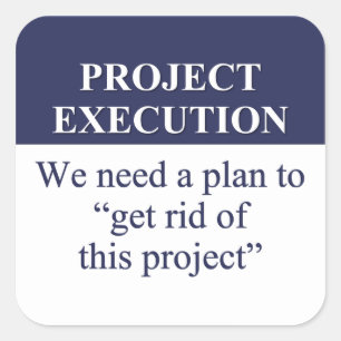 Sticker Carré Création d'un plan d'exécution de projet (3)
