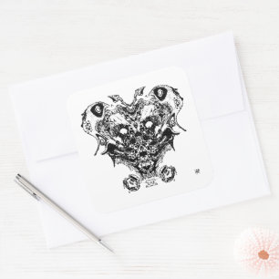 Sticker Carré Créature (visage comme imaginaire)