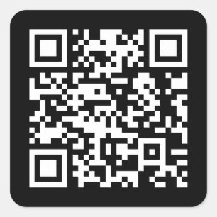 Sticker Carré CRÉER INSTANTANÉMENT SCANNABLE QR Code avec votre 