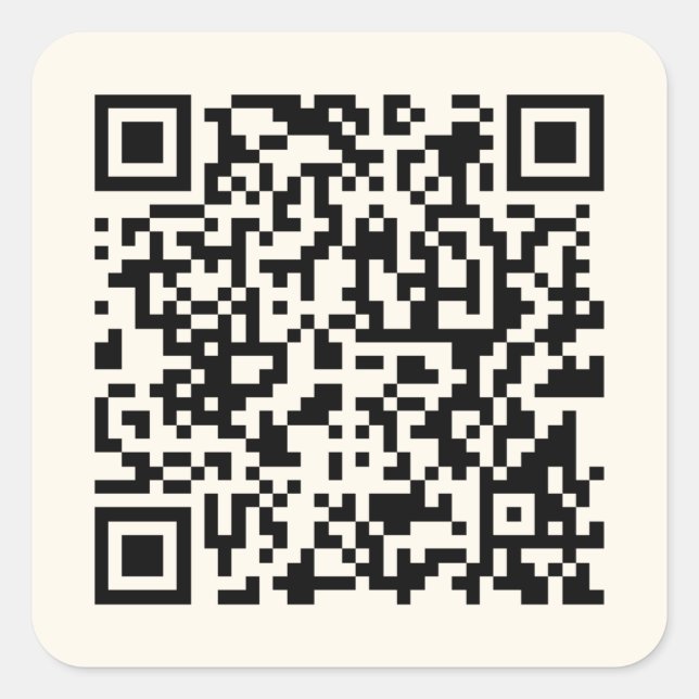 Sticker Carré Créer instantanément un code QR | Modifiable blanc (Devant)