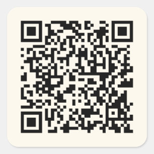 Sticker Carré Créer instantanément un code QR Modifiable blanc