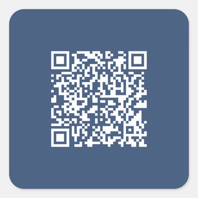 Sticker Carré Créer un code QR analysable | Bleu de marine (Devant)