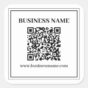 Sticker Carré Créer un code QR scannable Noir & Blanc