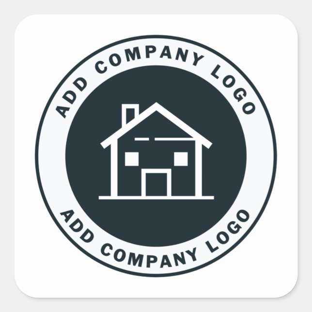 Sticker Carré Créer votre logo d'entreprise personnalisé Gestion (Devant)