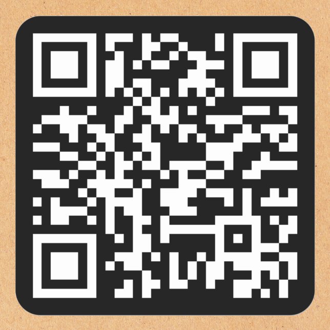 Sticker Carré Créez votre propre code QR de site Web d'entrepris (Create Your Own Custom Business Website QR Code Square Sticker)