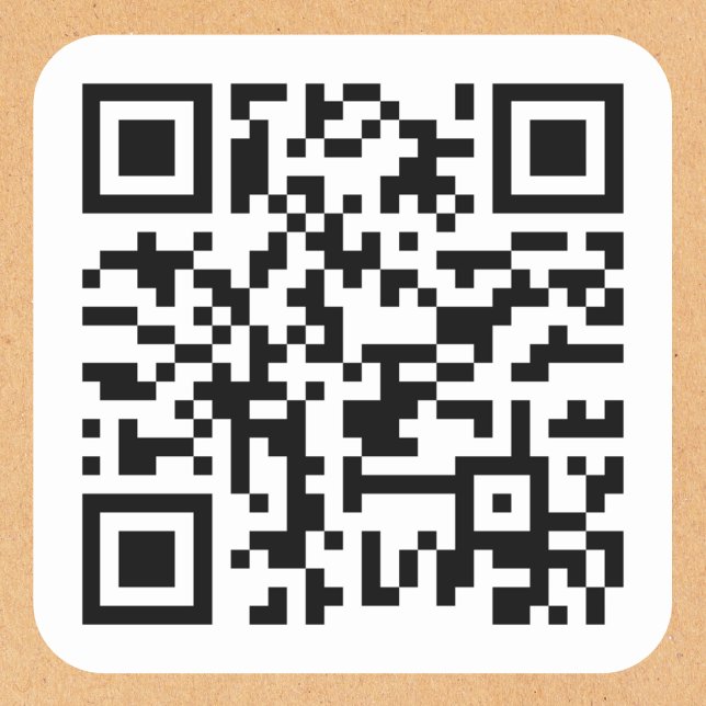 Sticker Carré Créez Votre Propre Code QR Personnalisé Adresse UR (Create Your Own Custom QR Code Website Address URL Square Sticker)