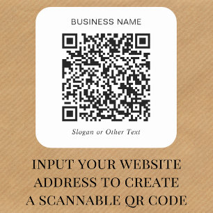 Sticker Carré Créez votre propre code QR promotionnel