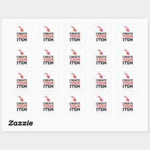 Sticker Carré CRÉEZ-VOTRE-PROPRE DIY Personnalisé téléchargez vo