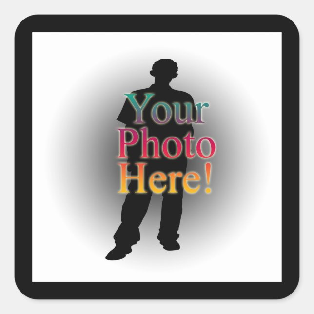 Sticker Carré Créez votre propre photo personnalisée (Devant)