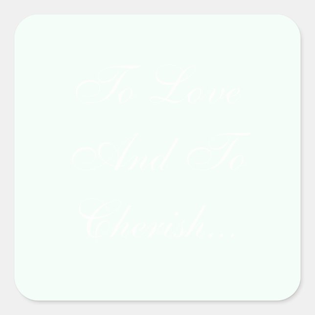 Sticker Carré Crème à menthe Invitations personnalisées (Devant)