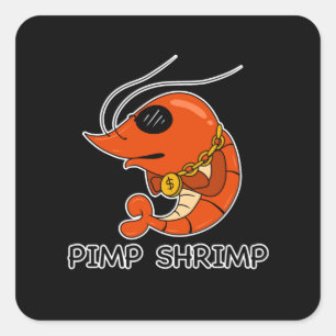 Sticker Carré Crevettes de crevettes de crevettes de crevettes m
