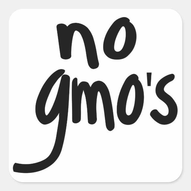 Sticker Carré Criez Non aux OGM Protégez notre alimentation (Devant)