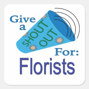 Sticker Carré Criez pour les fleuristes