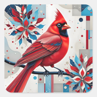 Sticker Carré Crimson Harmony