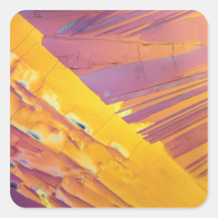 Sticker Carré Cristaux d'acide oxalique