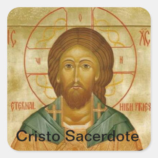 Sticker Carré Cristo Sacerdote