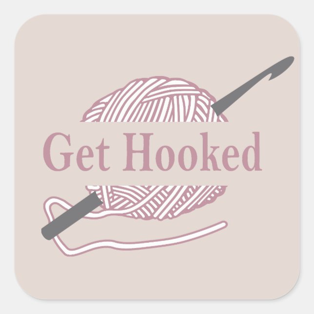 Sticker Carré crochet drôle citation crochet disant (Devant)