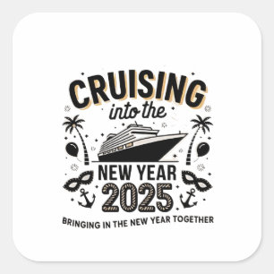 Sticker Carré Croisière 2025 Rassembler les souvenirs de famille