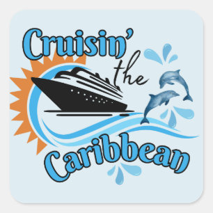 Sticker Carré Croisiere Caraïbes