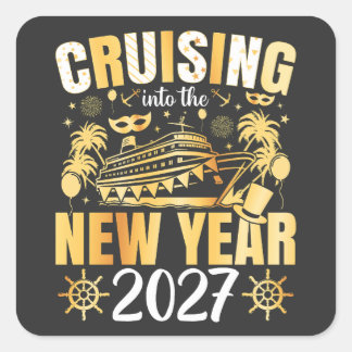 Sticker Carré Croisière dans la nouvelle année 2027