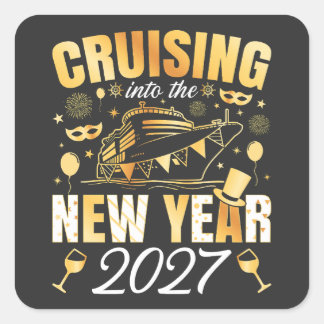 Sticker Carré Croisière dans la nouvelle année 2027