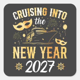 Sticker Carré Croisière dans la nouvelle année 2027