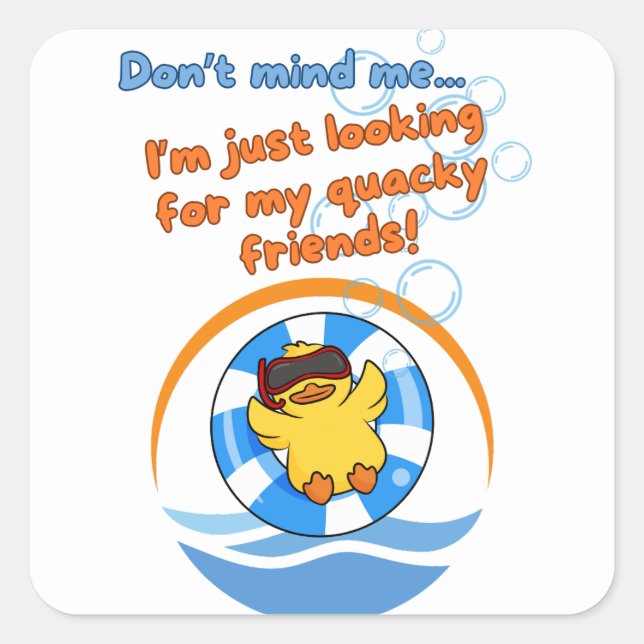 Sticker Carré Croisière pour canards de croisière (Devant)