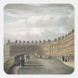 Sticker Carré Croissant de Lansdown, Bath, 1820