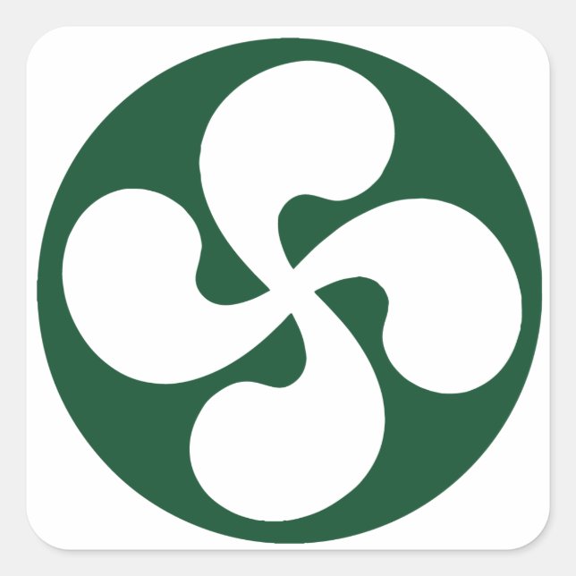 Sticker Carré Croix Basque extrudé (Devant)