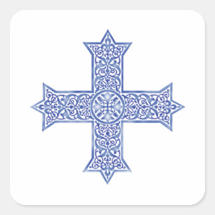 Sticker Carré Croix copte
