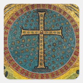 Sticker Carré Croix mosaïque de Ravenne