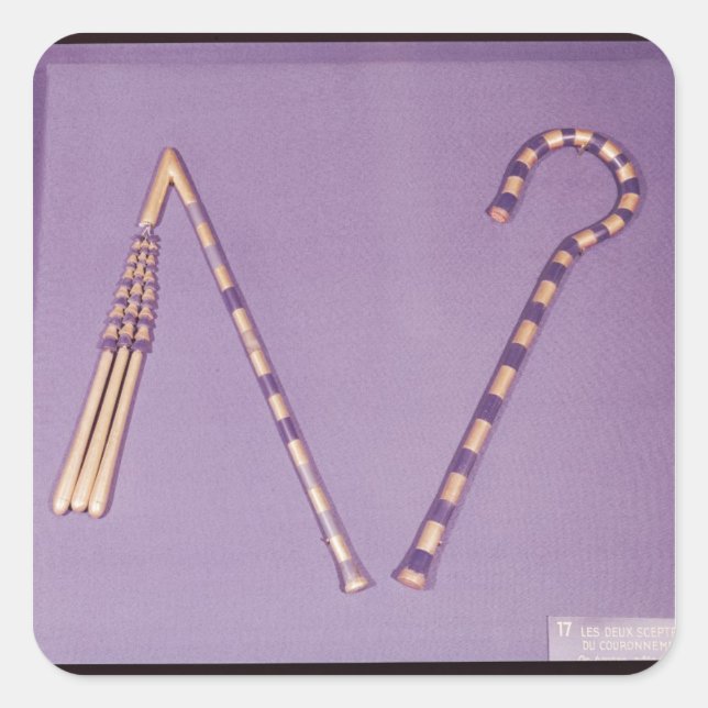 Sticker Carré Crook et échec, de la Tombe de Toutankhamon (Devant)