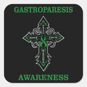 Sticker Carré Cross/Awareness...Gastroparesis