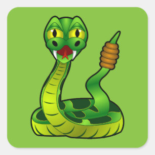 Sticker Carré crotale-159135 crotale serpent de reptile toxique