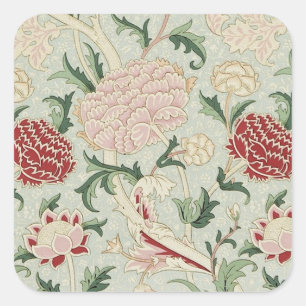Sticker Carré Cru floral de Pre-Raphaelite de William Morris