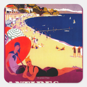 Sticker Carré Cru PosterEurope d'Antibes