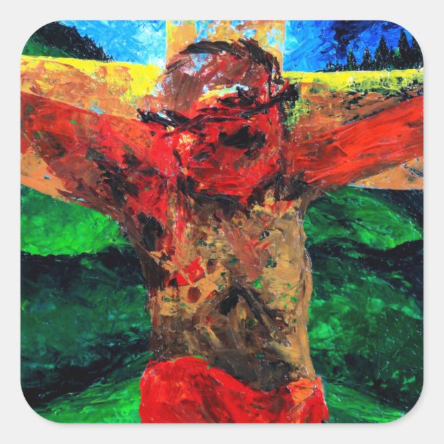 Sticker Carré Crucifixion - il est terminé 2009 (Devant)