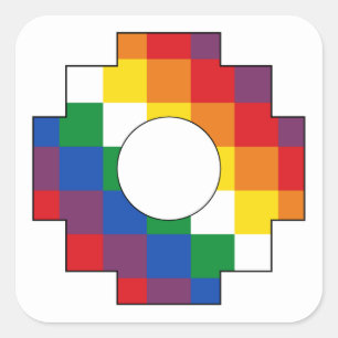 Sticker Carré Cruz Andina - Tawa Chakana - Huipala - Qulla Suyu