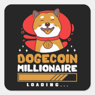 Sticker Carré Crypto DogeCoin Millionaire Chargement