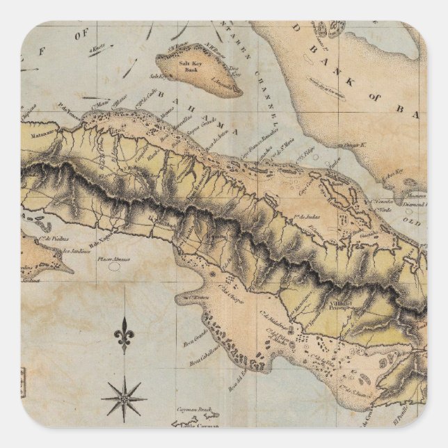 Sticker Carré Cuba (Devant)