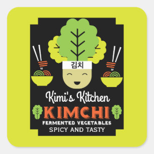 Sticker Carré Cuisine Kimchi Faite Maison