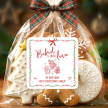 Cuits Avec Amour Rouges Noël Doodles Blanches