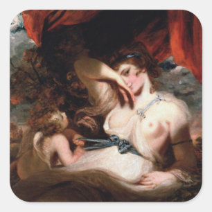 Sticker Carré Cupidon déliant la zone de Vénus