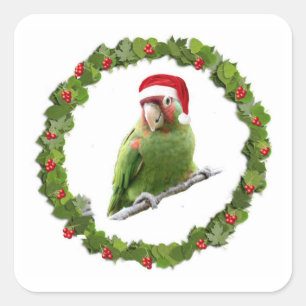 Sticker Carré Cure Christmas Wreath