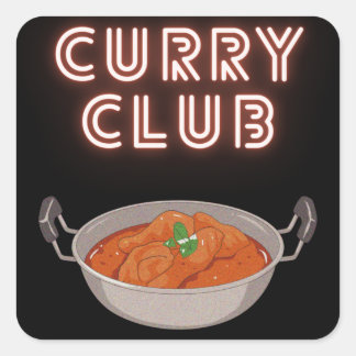Sticker Carré Curry Club