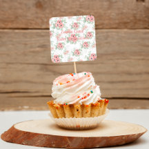 Custom Baby Dedication Sage Green & Pink Floral 