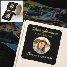 Customer Thank You Yellow & Black Script 1 Photo